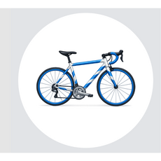 스포츠 스티커(원형지름 3.5cm 낱장), 문구없는 1000장, 자전거