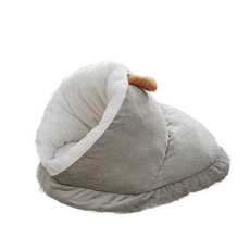 寵物睡窩 舒適柔軟透氣寵物床墊 可愛造型寵物屋, 灰色拖鞋, 1個