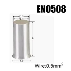 쿠쿠스토어 EN 구리 전선 비절연 베어 슬리브 관형 크림프 커넥터 튜브 코드 페룰 케이블 러그 압착 단자, 01 Copper, 32 400Pieces EN0508