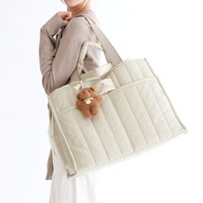 와이엠마마 가벼운 세탁 편한 보부상 방수 기저귀가방 더블빅윰백 펄, 펄카키