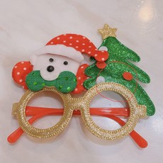 聖誕造型眼鏡 聖誕節裝扮派對活動聚會表演聖誕節眼鏡 聖誕節 聖誕裝飾 耶誕 聖誕裝扮, 1個, 瑕疵品, 小熊+聖誕樹