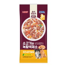 이나바 챠오 소고기와 녹황색채소 파우치 강아지간식, 1개, 150g, 치즈&닭가슴살