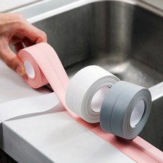 다용도 방수 테이프 욕실 세면대 싱크대 주방 3.2M 타일보수 보수테이프 보호테이프 욕실방수테이프 렌지청소, 3싱크테이프_핑크, 1