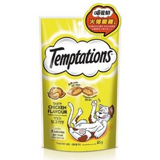 Petroyal 喵愛餡 Temptations 貓餡餅 貓零食 貓咪點心 貓咪零食 餡餅, 1個, (黃)火烤嫩雞口味 75g*1包