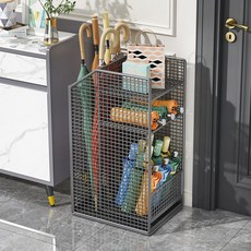 쭌스몰 대용량 철제 우산꽂이 사무실 우산걸이 거치대 호텔 카페용 우산정리함, 블랙, 1개