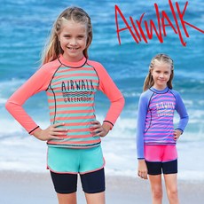 AIRWALK 女童防痱子 2 件套 YAWe0634 女童泳裝防痱子