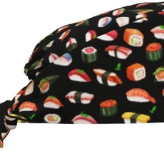 거북이 뼈 스크럽 캡 스웨트 밴드가 조절 작업 커버 타이 백, 1개, 2. Sushi