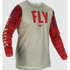 Fly Racing 2022 성인용 키네틱 웨이브 저지 라이트 그레이/레드-스몰 MX Dominate Ride [호환]