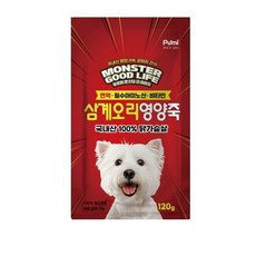 푸르미 강아지 몬스터 굿 라이프 영양죽, 삼계오리, 120g, 24개