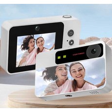 프롬윤슬 레트로디지털카메라 미니 디카 빈티지 입문, 상세페이지 참고, X30 화이트 (128G)