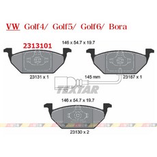 VAG小賴汽車 德國 Textar Golf 4 5 6 Bora 前 煞車皮 2313101 全新, 1個