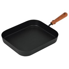 펄금속 그릴팬 21×24cm 사각 편수 철제 냉동만두12개 구울수 있음 바니스타 HC-934