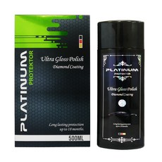 PLATINUM PROTEKTOR 德國原裝 Ultra Gloss Polish Diamond Coating 500ML 長效18個月車漆保護, 1個, 黑金限定版 鉑金鑽, 黑金