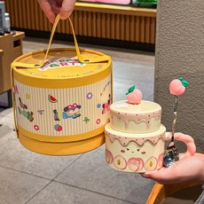 onyou 케이크 머그컵 도자기 선물 감성 귀여운 생일선물 (선물포장 옵션), 1개, 복숭아 (포옹 통 선물 상자)