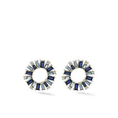 라크앤베리 블루 달리아 스털링 실버 사파이어 이어링