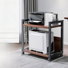 사무실 다층 이동식 철제 정리함 캐비닛 컴퓨터 호스트 스탠드 프린터 높이 조절 가능 보드 선반 모던 심플 스타일