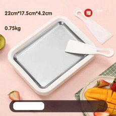 도랑가게 철판아이스크림판 철판 아이스크림만들기, 크림화이트, 기본 색상