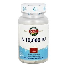 KAL A 10000 IU 素食膠囊, 1個, 100 件
