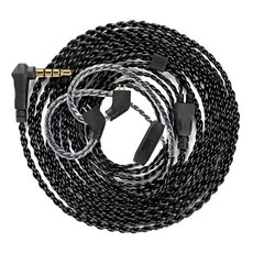 KZ ZS10 Pro IEM 케이블 2m 길이의 인이어 모니터 CCZ C01 4N OFC 업그레이드 이어버드 코드 ZSN PRO X Castor EDX ZS12 PROX ZAR, TFZpins-With Mic, Black, 블랙