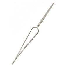 日本MINESHIMA不鏽鋼精密反向鑷子F-106 模型製作專用 反向夾持 尖頭鑷子 精密零件夾取, 1個, Silver