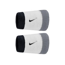 나이키 스우시 더블와이드 손목밴드, 화이트그레이혼합, 2개