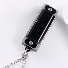 하모니카 목걸이 블랙 휴대용 미니 악기 어린이 교육용, 1개, 상세페이지 참조