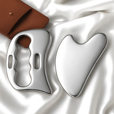 바이브샵 프리미엄 스텐 괄사 마사지기 D + 하트, 1세트