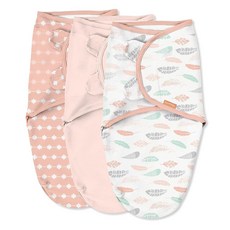 Ingenuity SwaddleMe 오리지널 포대기 100% 면 수면 개선 및 놀라운 반사 진정 0-3개월 1.0 TOG 2팩 아기 포대기 담요 - 피카부 나무늘보, Cloral Days 3-pack
