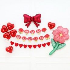 파티짱 스승의날 가랜드 풍선 세트 어버이날 파티 소품, 선생님/매트플라워, 1세트