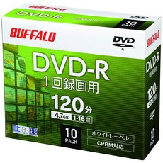 [Amazon.co.jp DVD-R 4.7GB CPRM 한정] 버팔로 1회 녹화용 10장 케이스 편면 1-16배속
