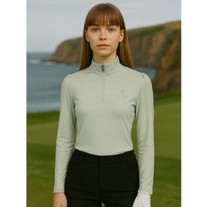 맥케이슨 여성 퍼프 디테일 포인트 반집업 티셔츠 민트 MCW3TL810MIN 1148470