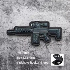 臺灣發貨- 新品魔術貼補丁Q版武器貼章魔術貼膠章橡膠徽章 3D PVC 滴塑工藝超多細節徽章士氣包貼, NY53