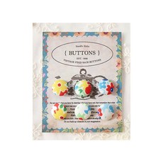 퀼트스타 [니들홀릭] 피드색 볼록 싸개단추 컬렉션 슈가_13mm 믹스, 1개