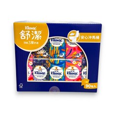 舒潔紙手帕衛生紙 10抽X90入, 1套, 1個裝