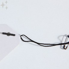 의류 매장 상품 태그 부착 검정색 연결끈 은색 고정핀 가격표 라벨 정리 패션, 1개, 블랙끈-실버핀C100P