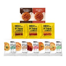 허닭 소스 닭가슴살 스테이크 10종 혼합 맛보기, 10개, 100g