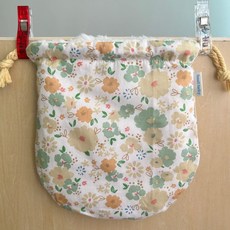 올원픽 손난로파우치 핫팩주머니 손난로 극세사 핫팩, 그린 플로럴 15cm