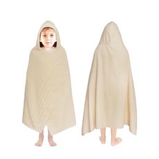 ORIGINAL KIDS 후드 목욕 타월 - 2팩 100% 면 목욕 랩 - 500 GSM 후드가 달린 대형 오버사이즈 아동용 타월 - 유아 샤워 수영장 해변 - 매우 부드럽고, 2-1개, 아이보리