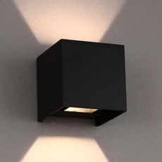 데이온 LED 8W 모던사각 벽등 (링벽등) 빛각도 조절 전구색 1개입, 블랙