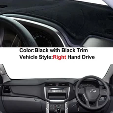 MAXUS LDV T60 Dashmat 카펫 케이프 썬 쉐이드 패드 러그 Anti-sun Protector 용 자동차 내부 대시 커버, 06 Black RHD