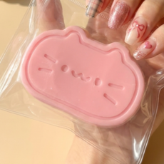 고양이 말랑이 스퀴시 스트레스볼, 1개, 스트로베리 핑크