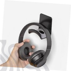 무타공 헤드셋 거치대 벽부착 게이밍 헤드폰 스탠드 이어폰 걸이 홀더, 1개, 상세페이지 참조, GS002950 헤드셋거치대 벽면형 블랙