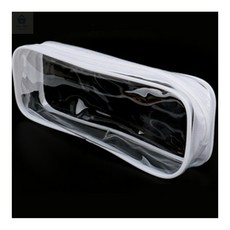 다소니디자인 일자형 투명 파우치 목욕가방, 화이트