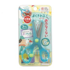日本KUTSUWA STAD 幼童安全剪刀 兒童剪刀 有分左手、右手 多款顏色選擇 安全圓角設計, 1個, 右手-薄荷綠（現貨/SS117MT）, 薄荷綠