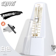 HJML 鋼琴節拍器 節拍器鋼琴節拍器吉他小提琴古箏鼓電子樂器通用音樂機械節奏器考級專用, 【白色】帶重音拍+禮包, 1個