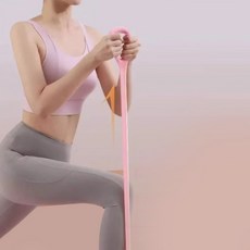 팔자 요가밴드 필라테스 스트레칭밴드 홈트레이닝 탄력밴드 운동보조, 1개, 핑크