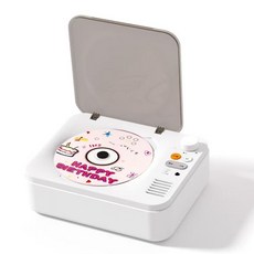 PYHO 휴대용 CD플레이어 감성 선물 블루투스 Type-C 스피커, 화이트, X3A