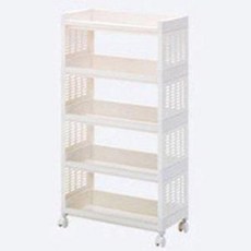 위즈홈 디테 이동식 와이드 5단 선반, 아이보리