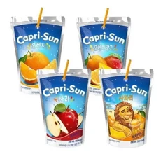 농심 카프리선 사과 오렌지 사파리 오렌지망고 200ml 4종 40개 묶음