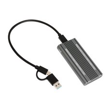 넥시 RGB 라이팅 USB3.1 Type-C to M.2 NVMe SATA SSD 케이스 다크그레이, 1개, NX-U31NVME-G2 / NX1346